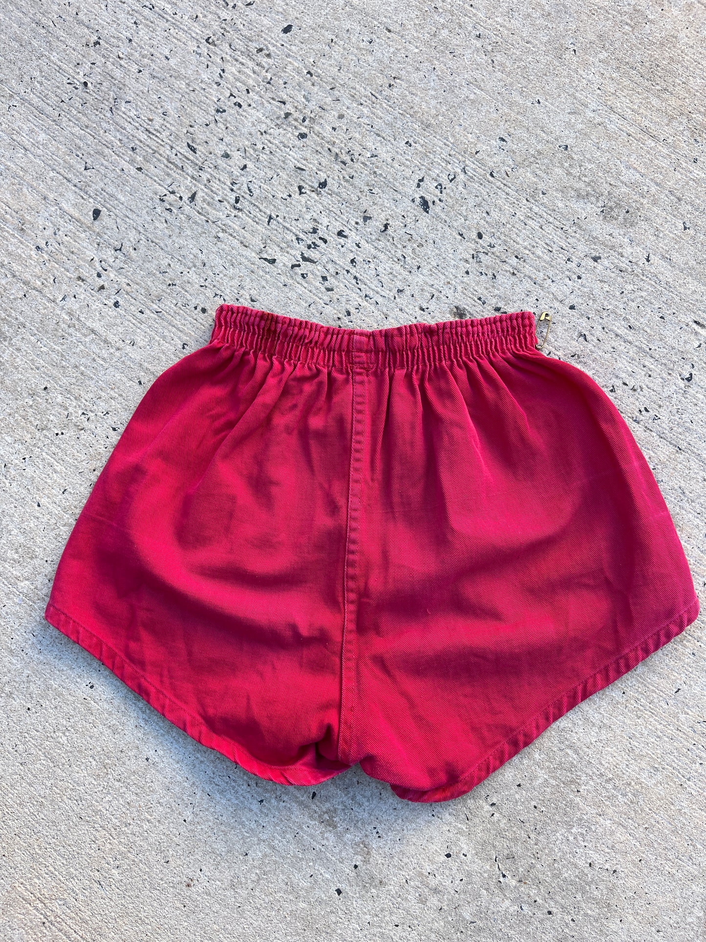 1950s Red Janesville DeWitt School Champion Gym Shorts S