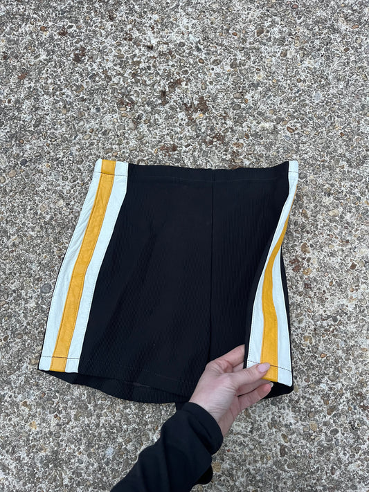 1980s Black and Orange Stripe Shorts