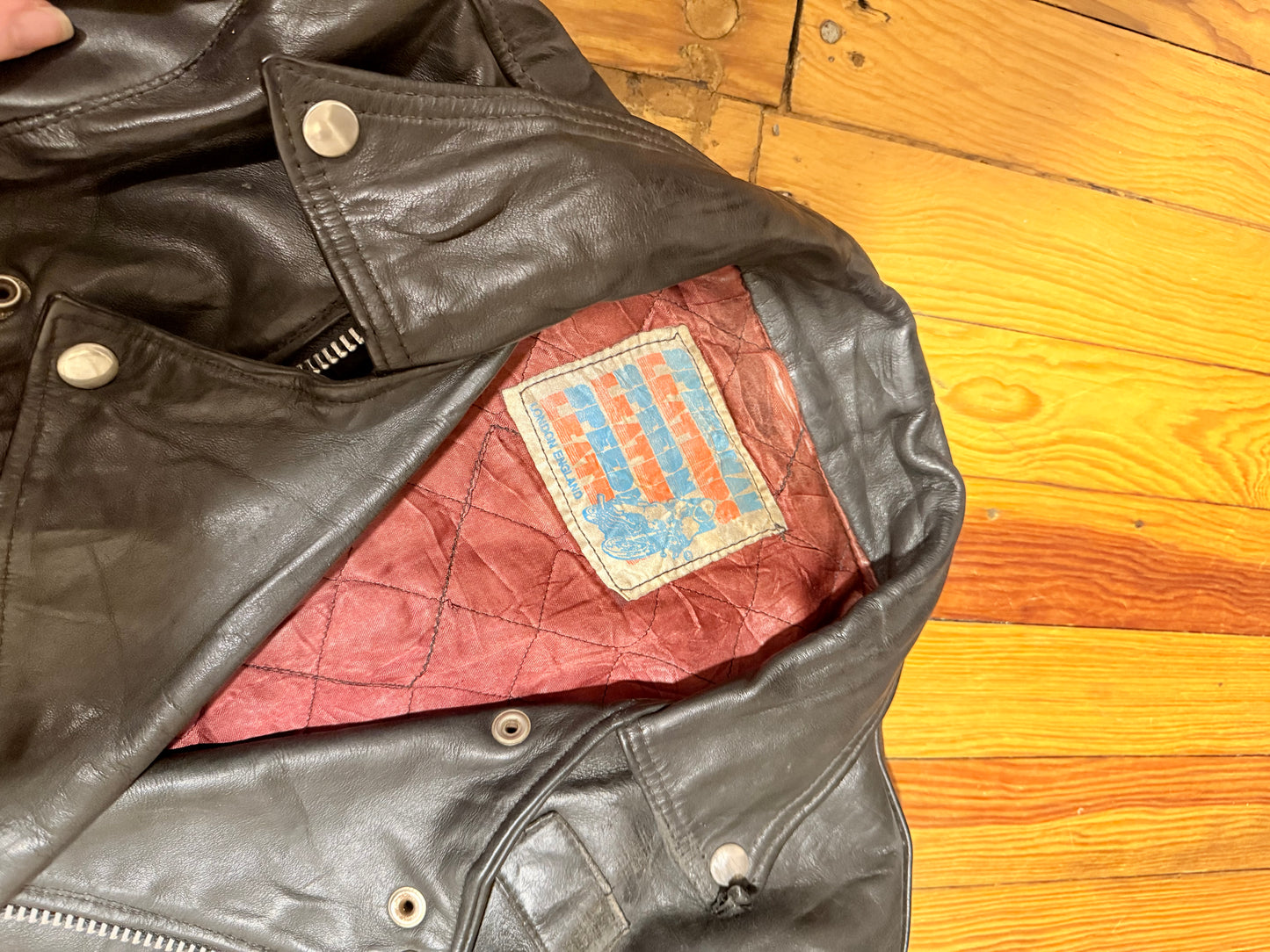 1960s Speedman Leathers Black Leather Biker Moto Jacket