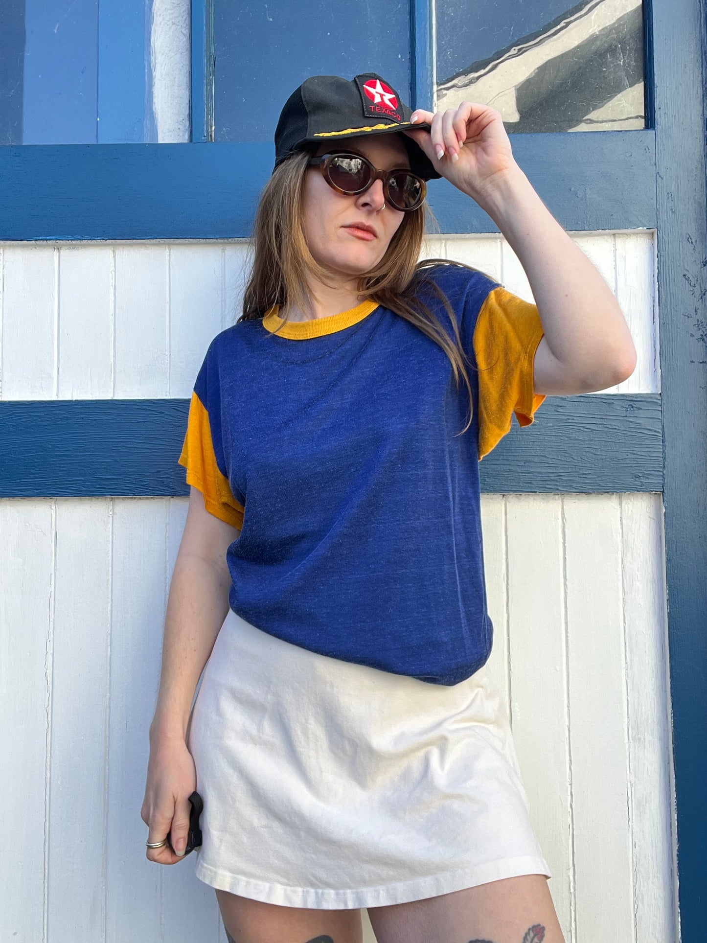 1960s Blue and Yellow Jersey M