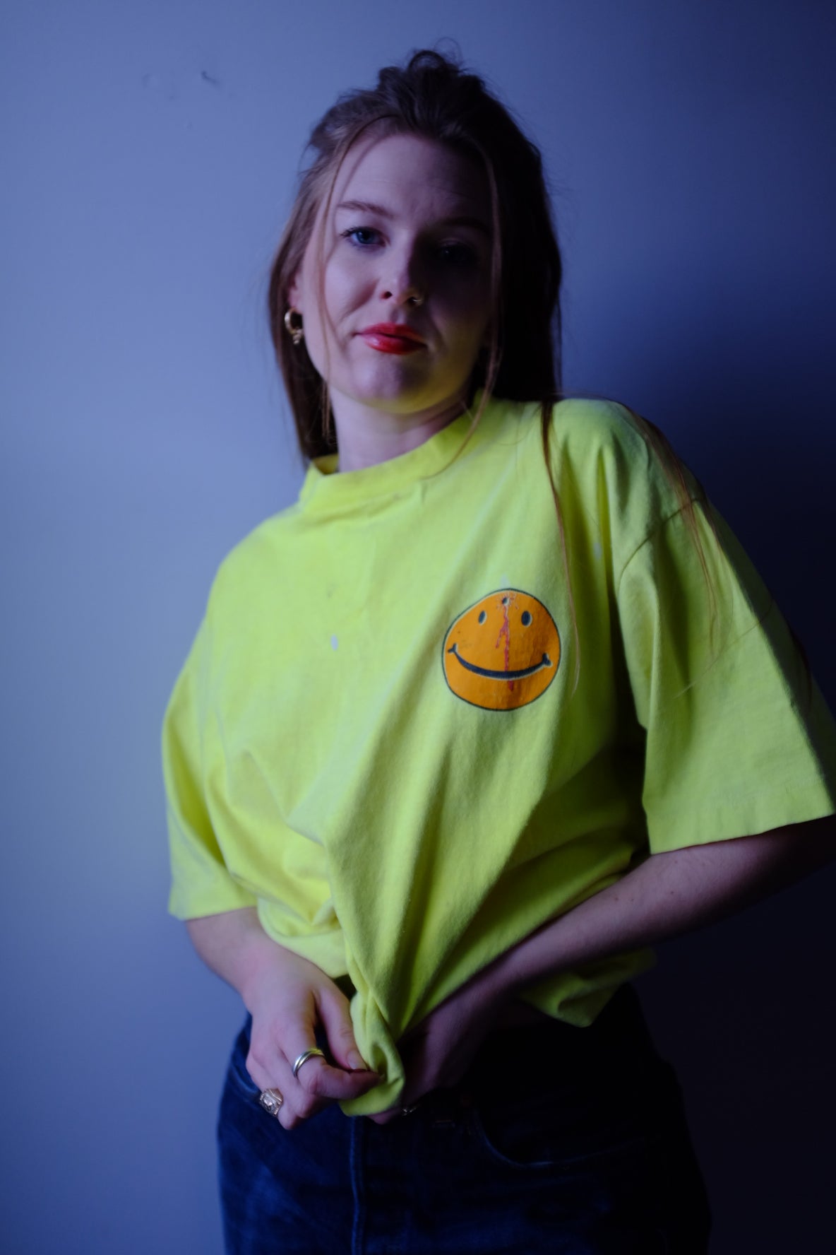 1990s Smiley T Shirt L