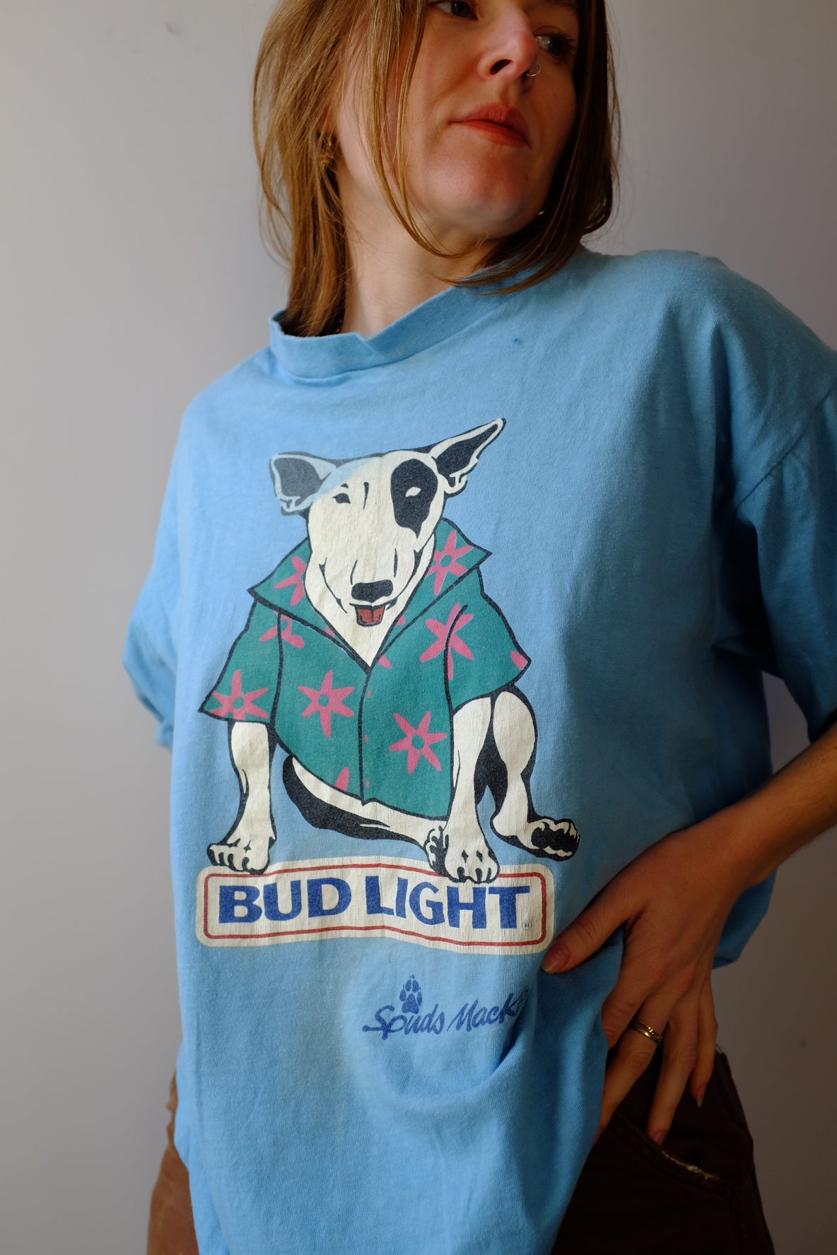 1980’s Spuds Makenzie Bud Light Tee L