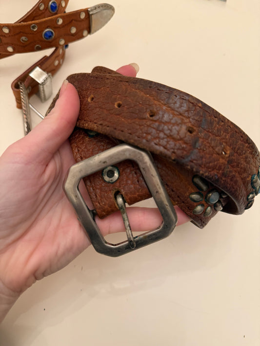 Studded Brown Belt