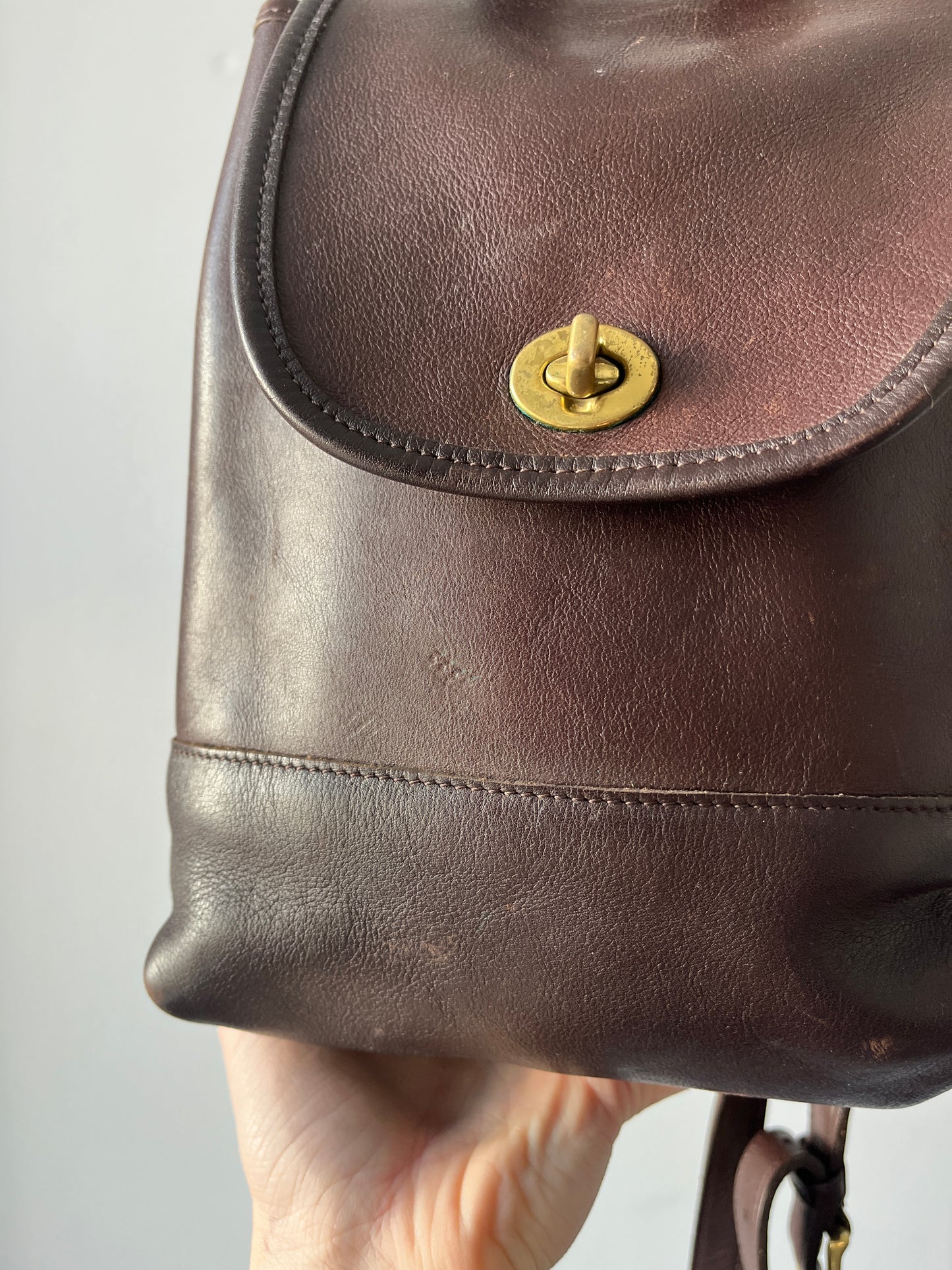 Vintage Leather Coach Day Bag