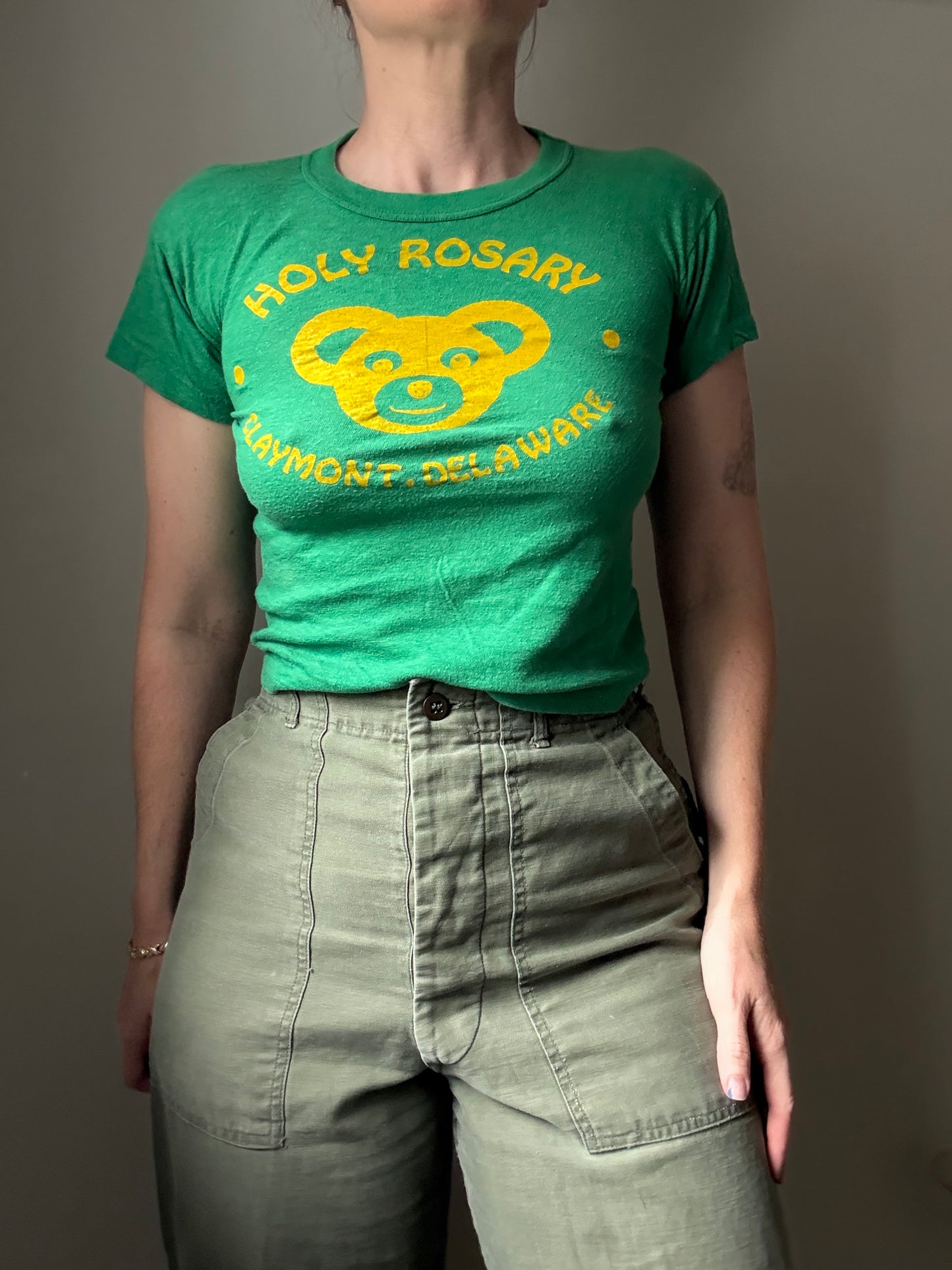 Holy Rosary Lil Green Tee