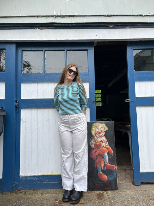 1960s Blue Striped Tee