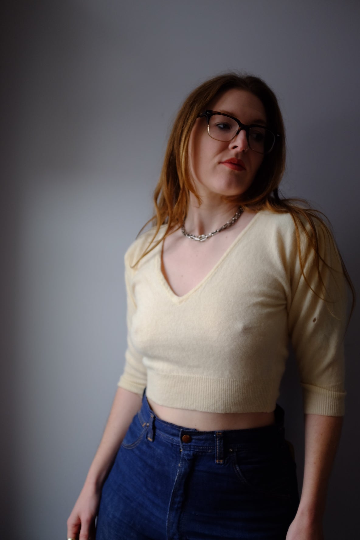 1950’s Cashmere Cream Sweater S