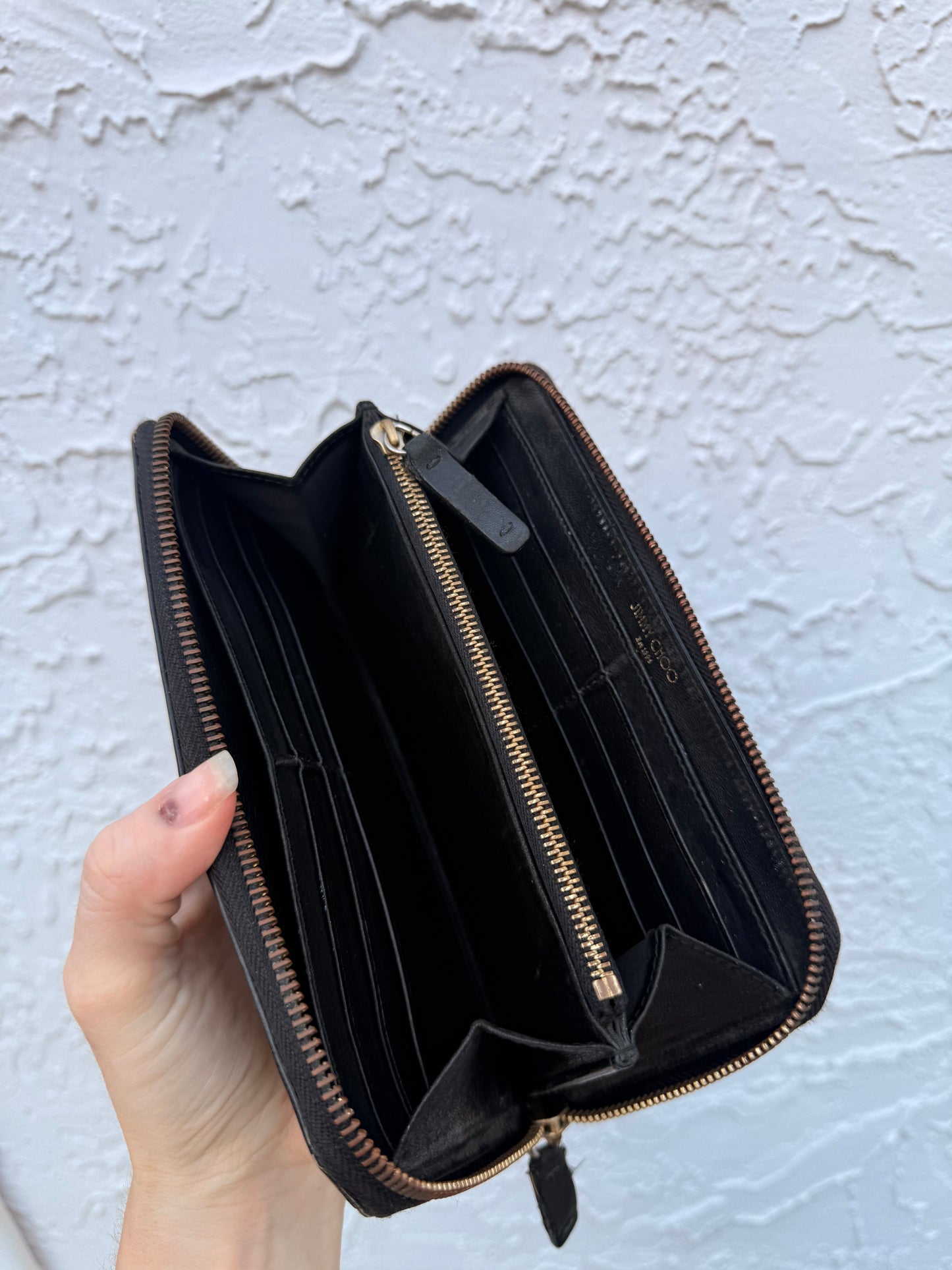 Jimmy Choo Star Studded Zip Wallet