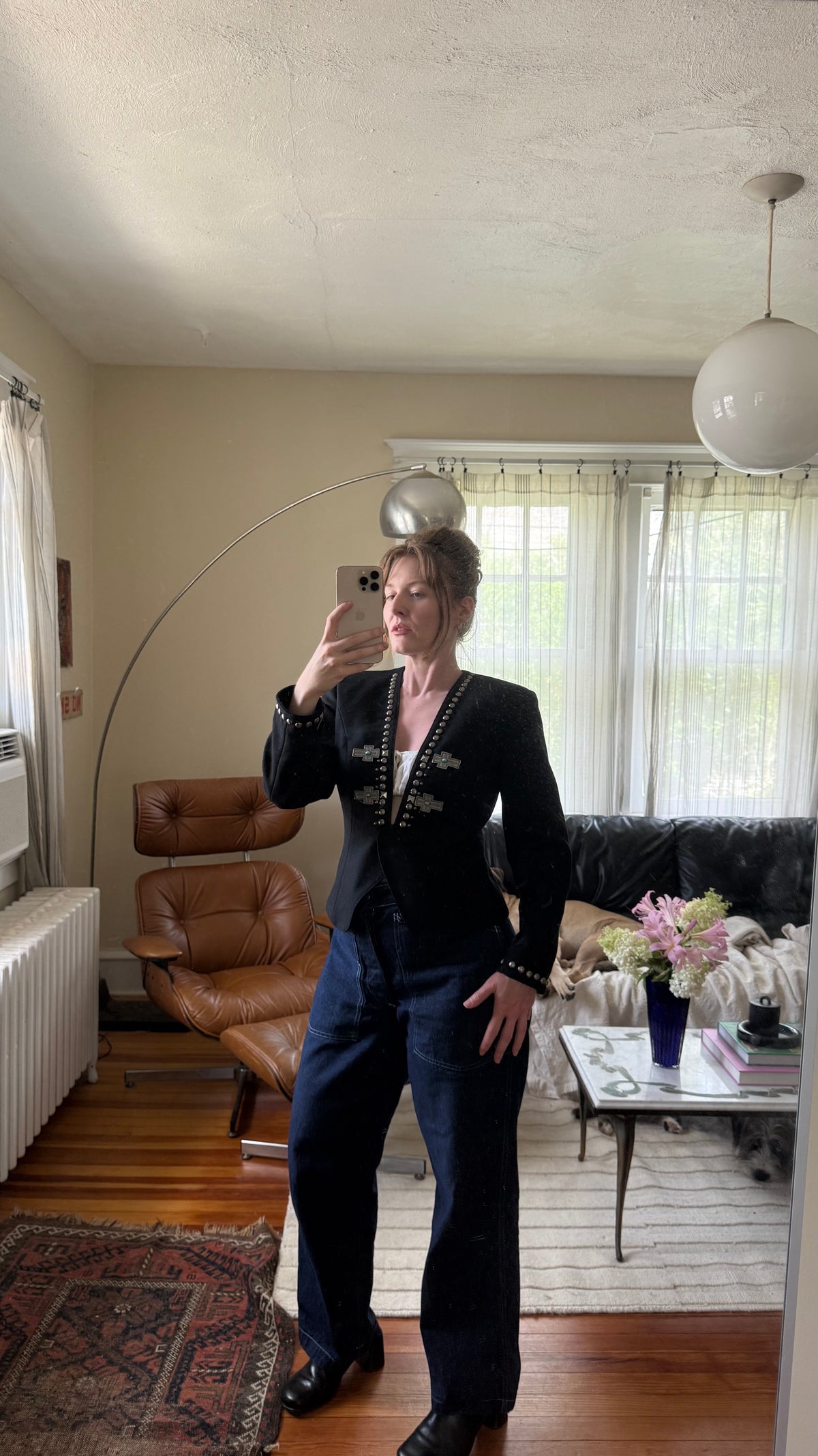 Double D Ranch Wool Fitted Jacket with Stud Detailing XS/S