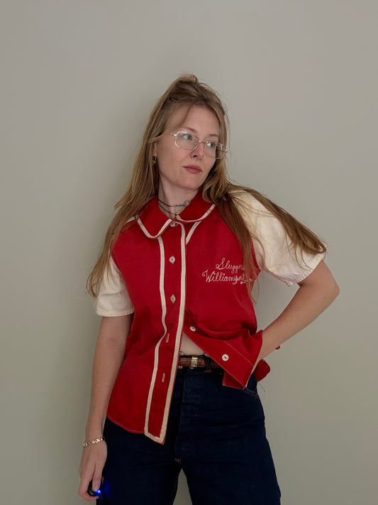 1950s Cotton Baseball Jersey Top