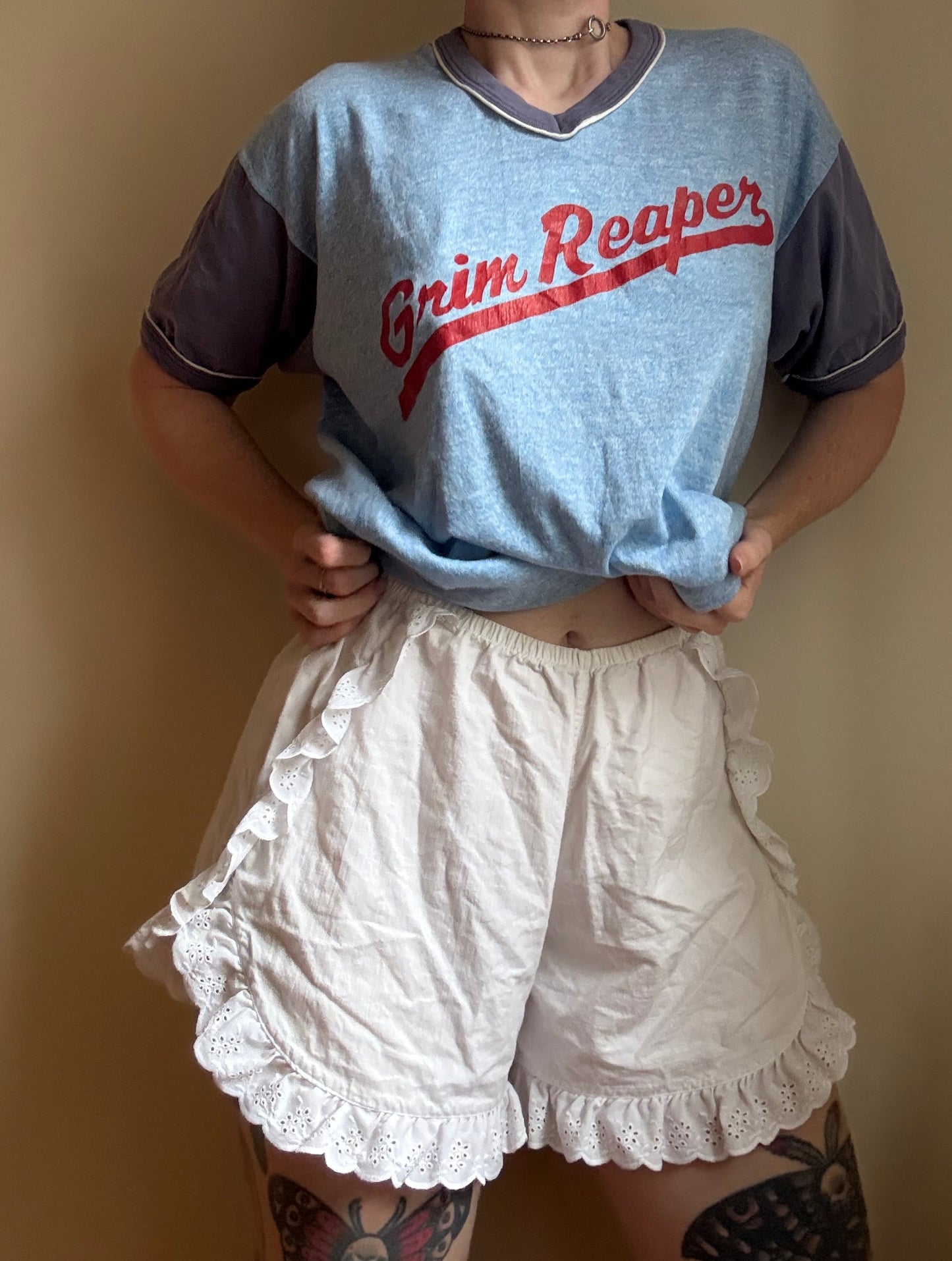 1970s Grim Reaper Blue Tee L/XL