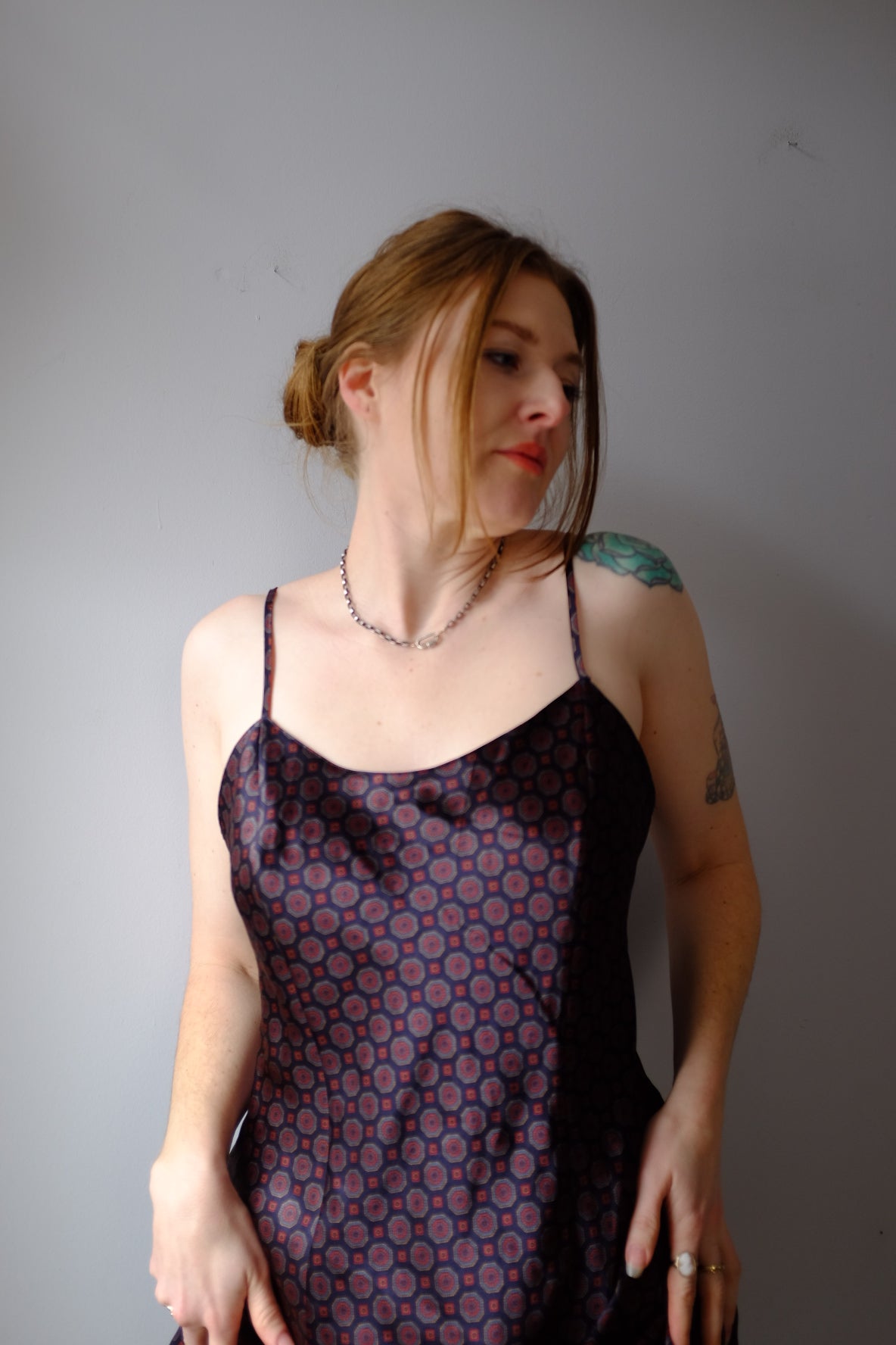 1980’s All Over Print Slip Dress M