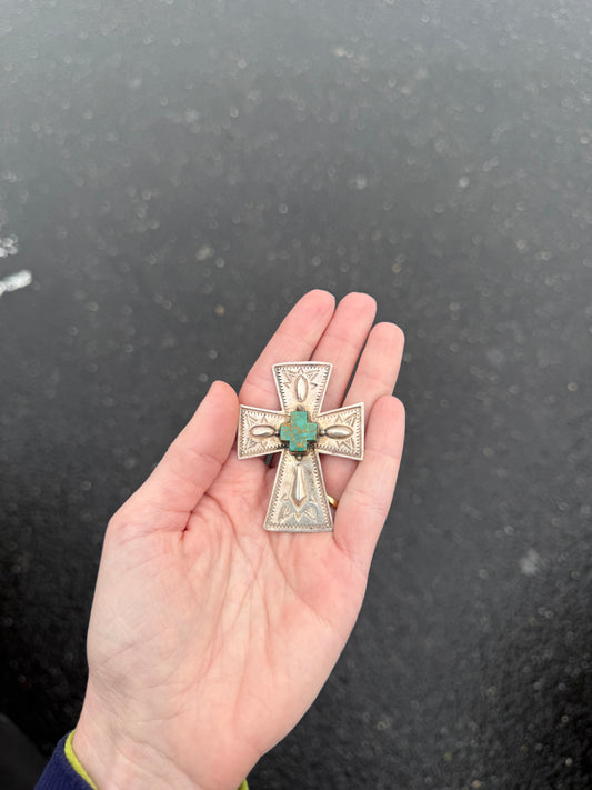 Antique Silver Navajo Cross
