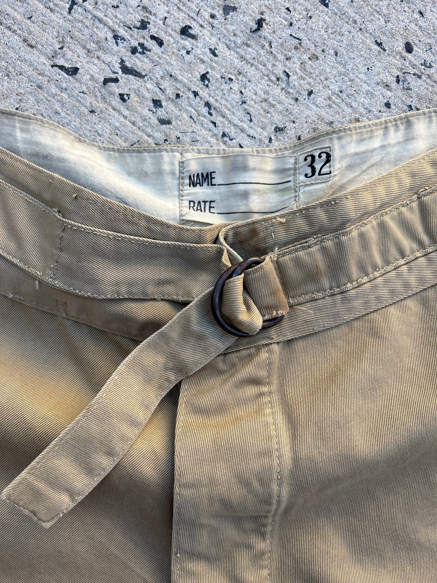 1950s Tan Belted Shorts 26”-30”