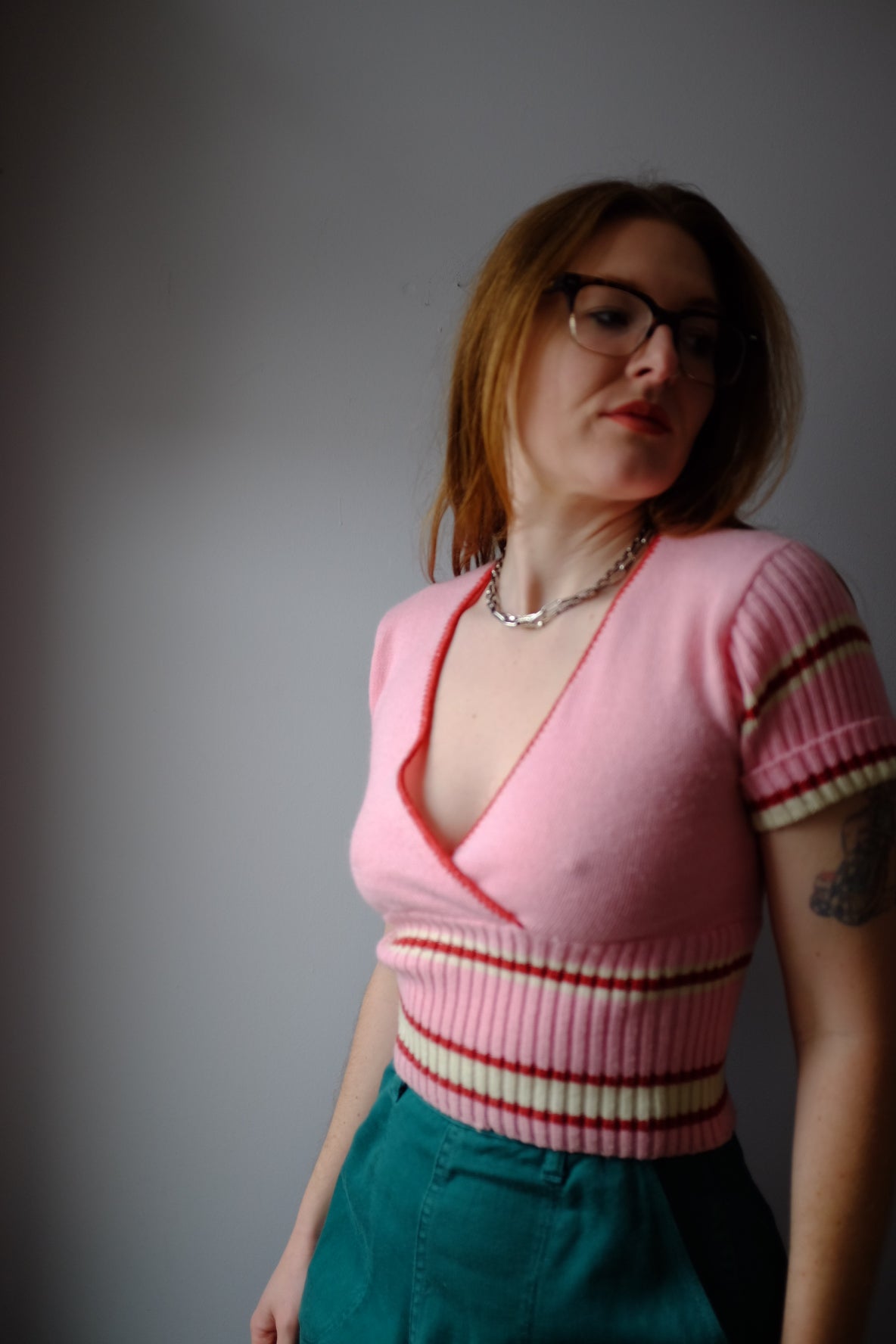 1970’s Pink Cropped Sweater S