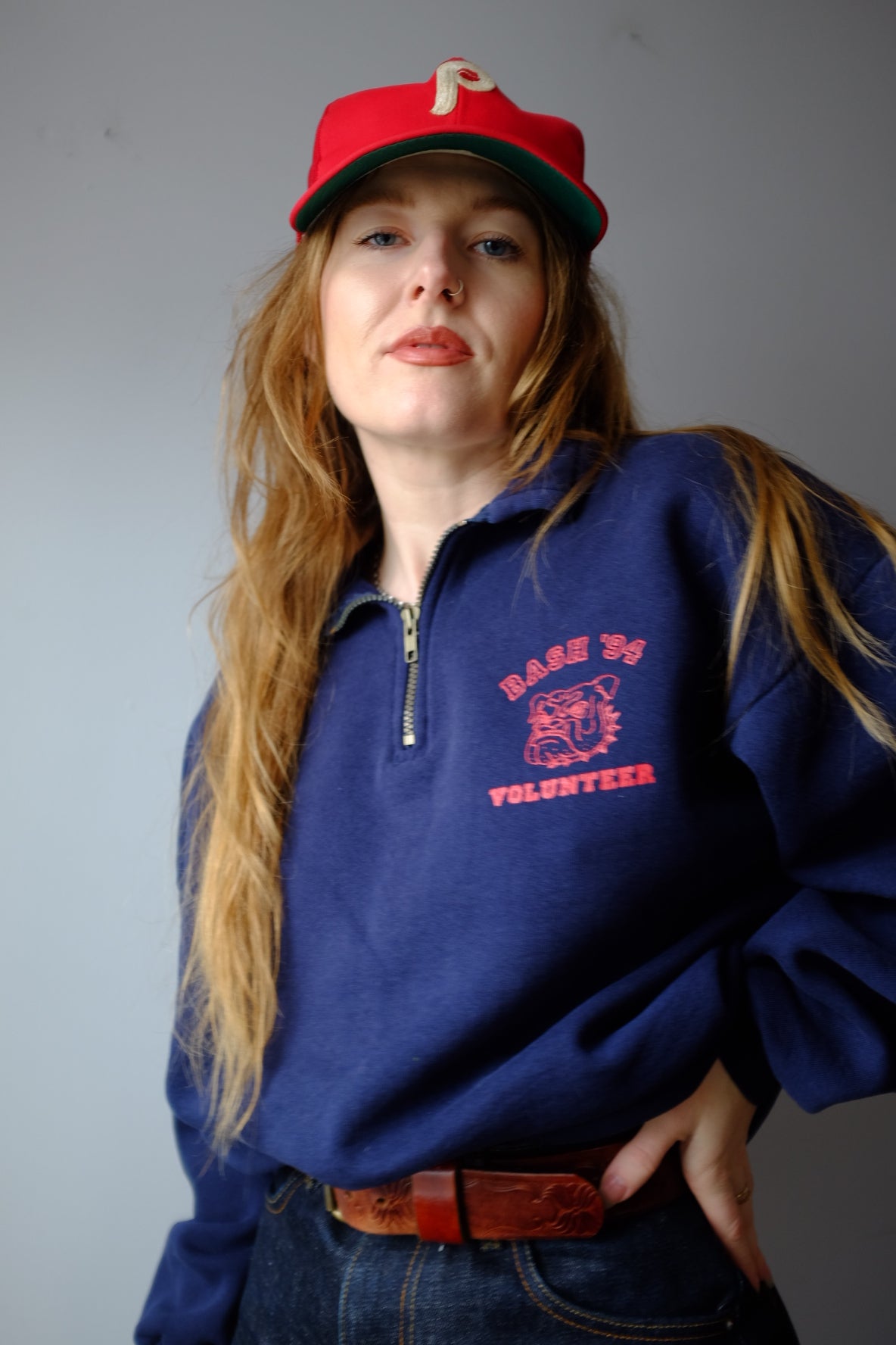 1994 Bulldog 3/4 Zip Crewneck