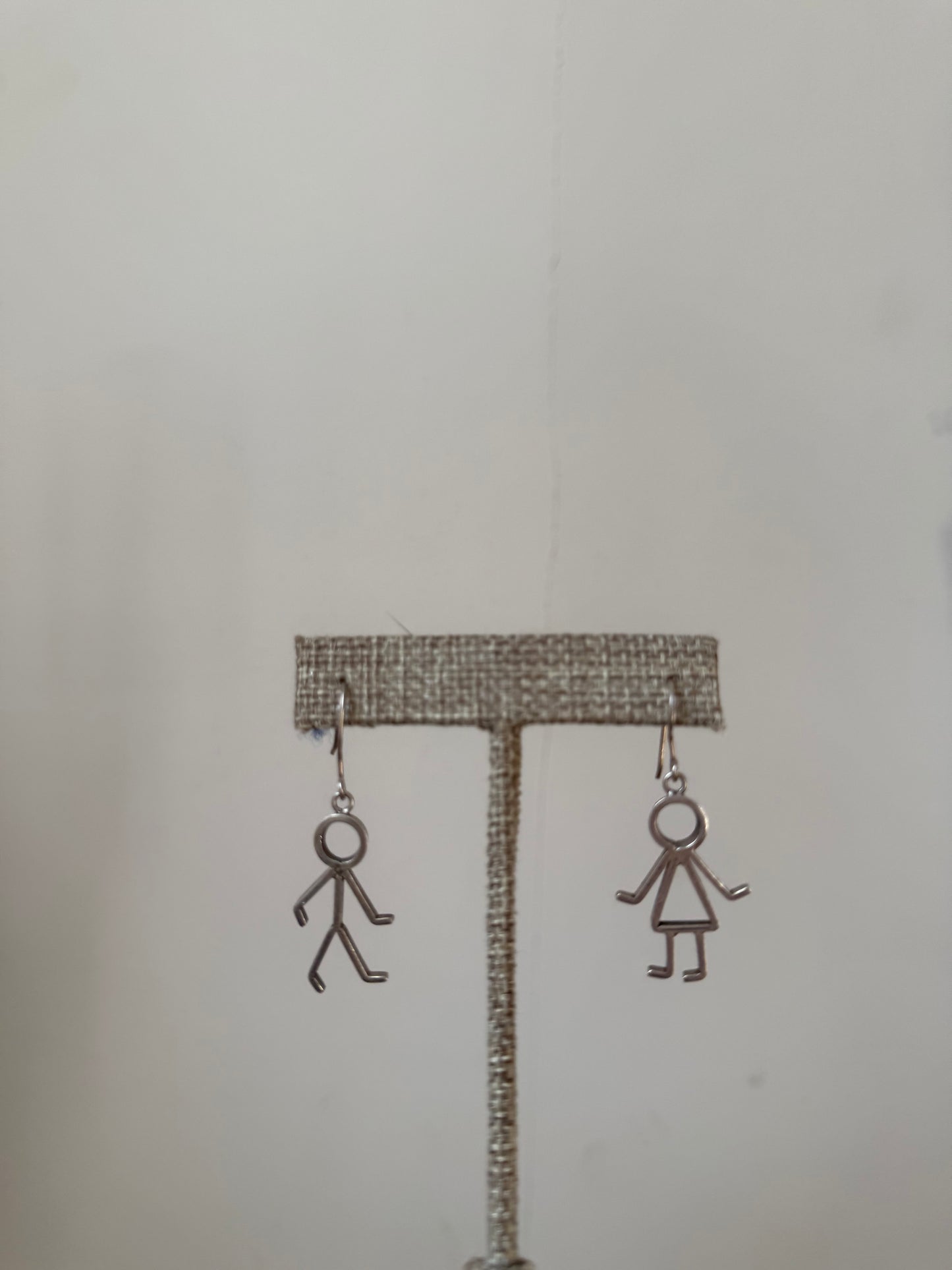 925 Silver Stick People Earrings