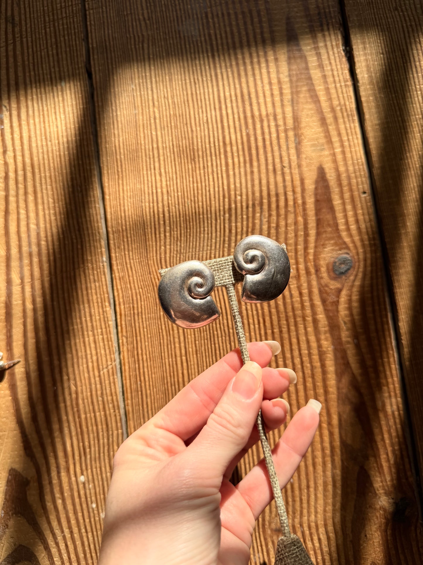 925 Silver Clip On Shell Earrings