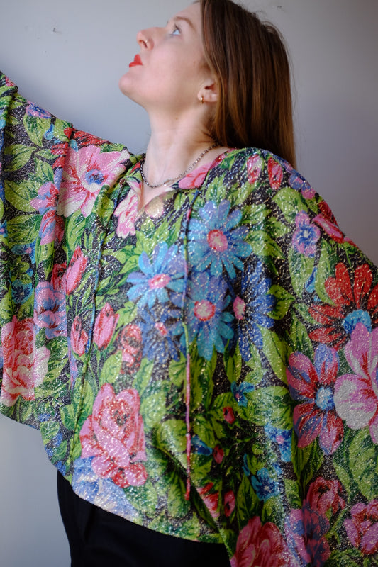 1970’s Floral All Over Print Kimono Top