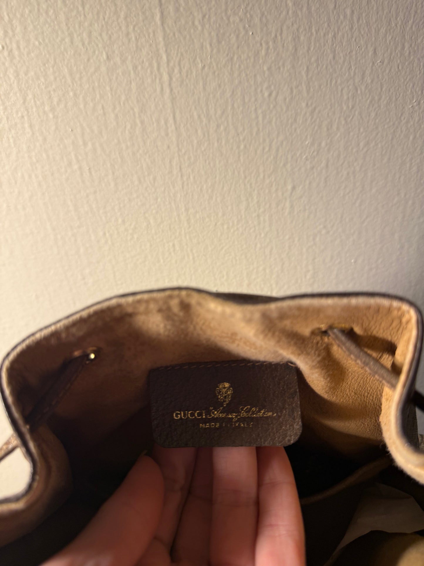 1980s Gucci GG Shoulder Bag