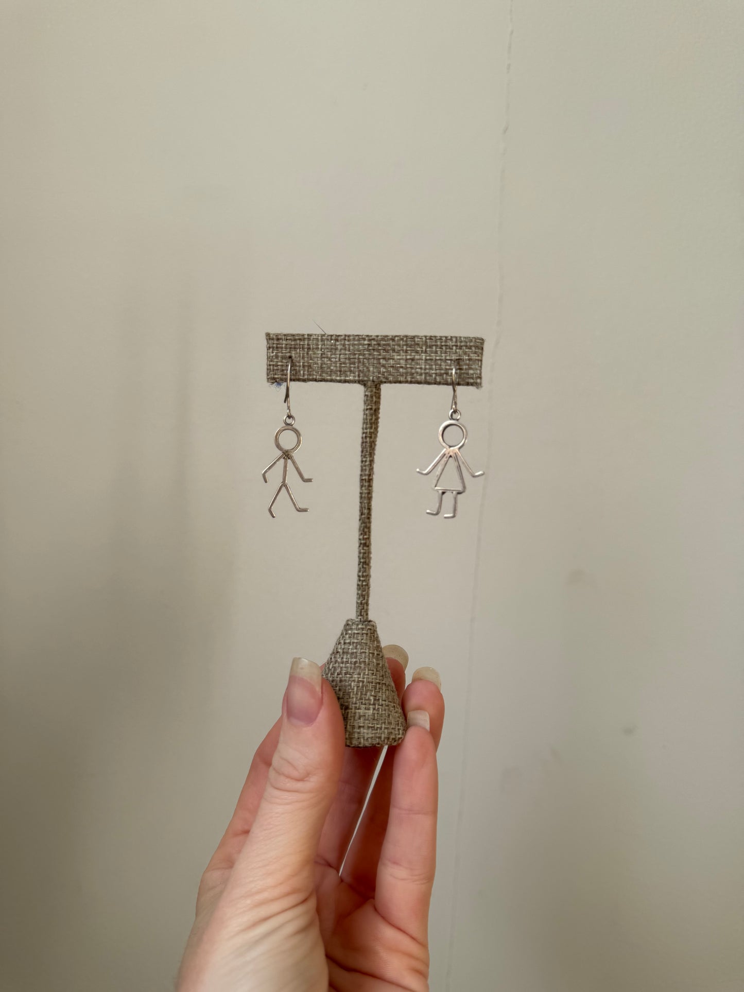 925 Silver Stick People Earrings