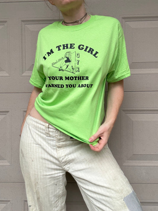 1990s Bad Girl Gym Tee Green