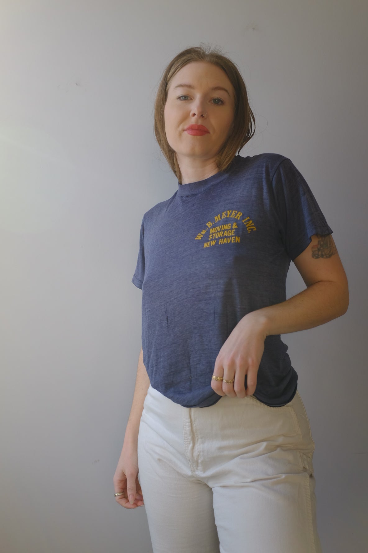 Vintage 1970s Moving & Storage Thin Tee S