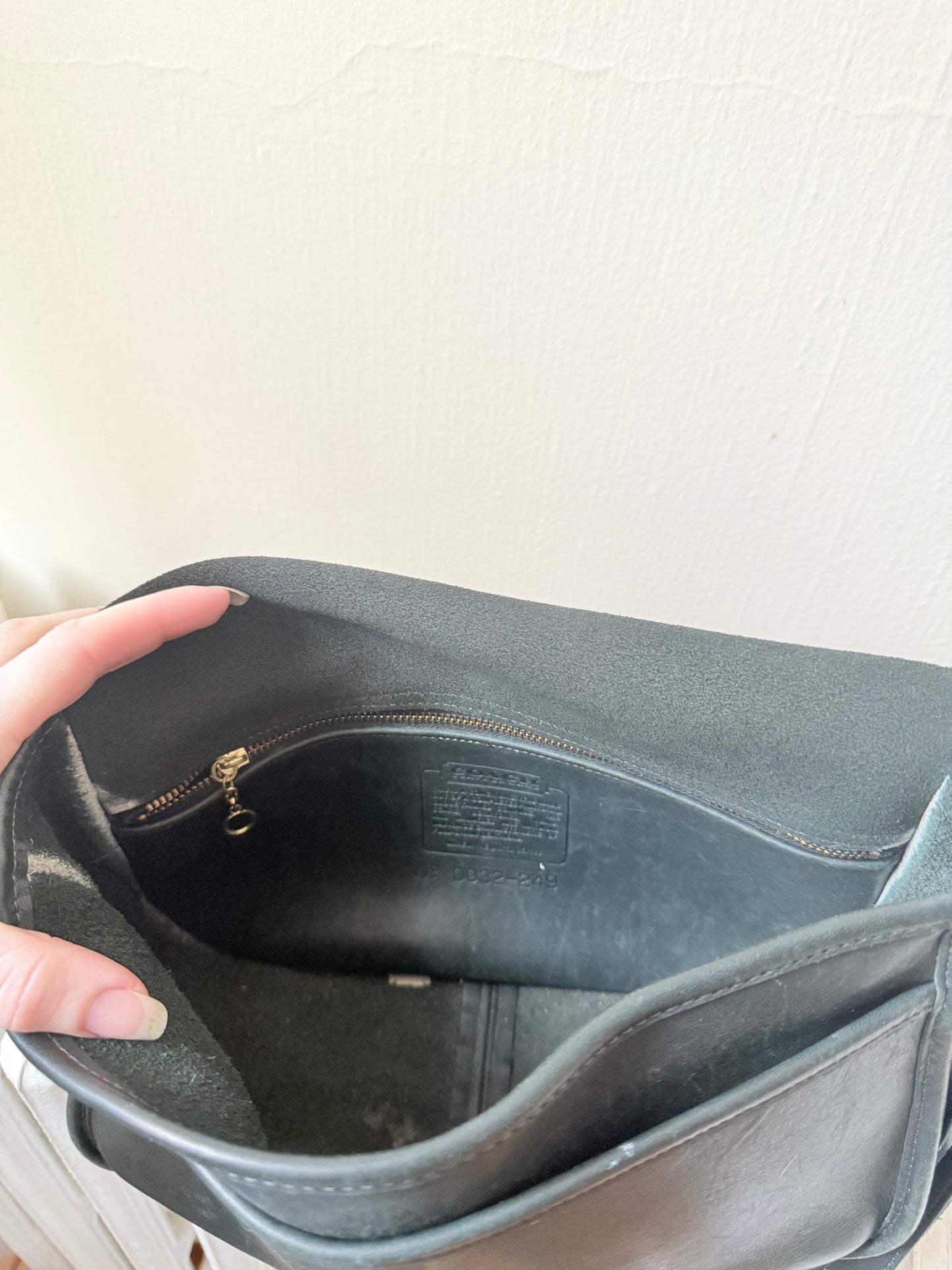Vintage Coach City Bag Dark Green Crossbody