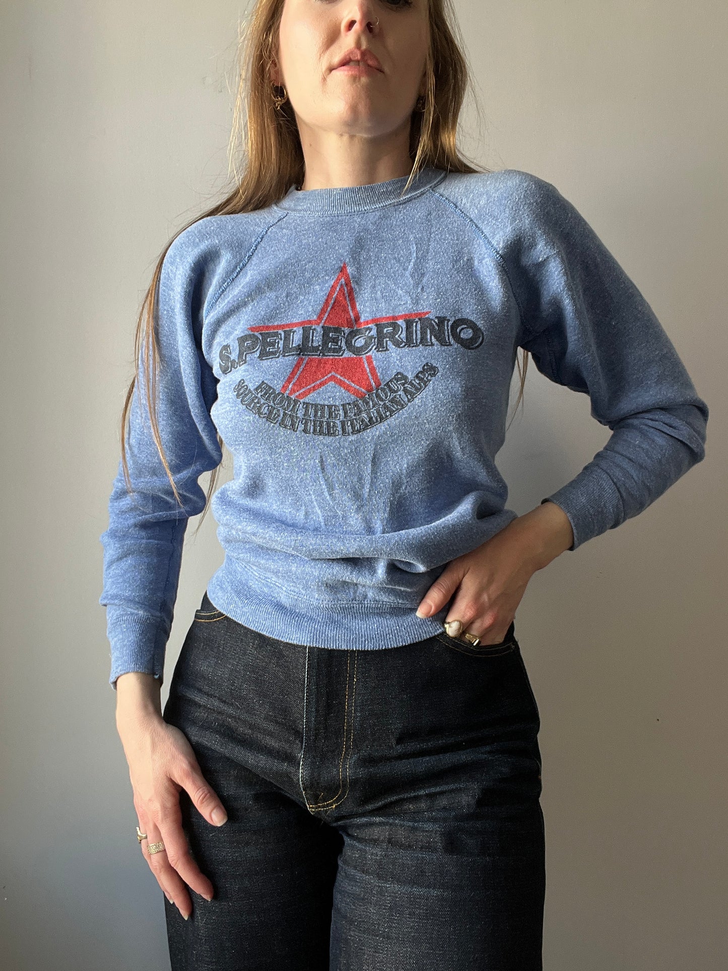 1970s San Pellegrino Sweat Shirt M