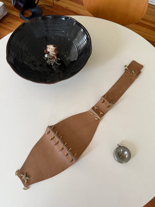 Leather & Metal Unique Belt