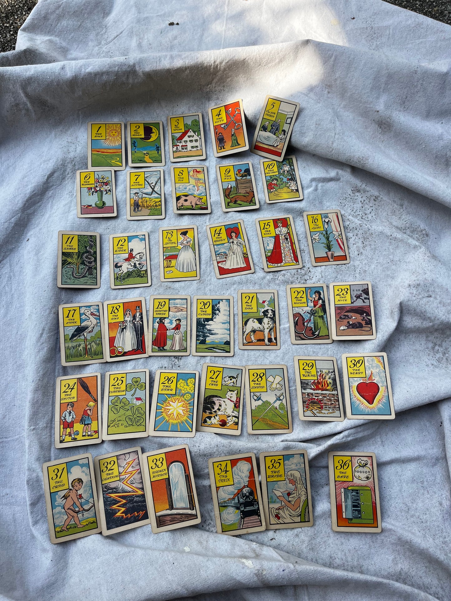 1940s Old Gypsy Fortune Telling Cards Complete Deck