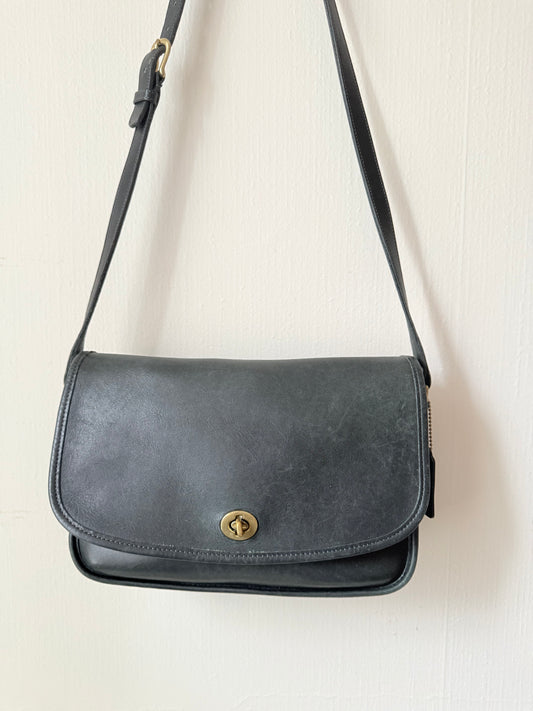 Vintage Coach City Bag Dark Green Crossbody