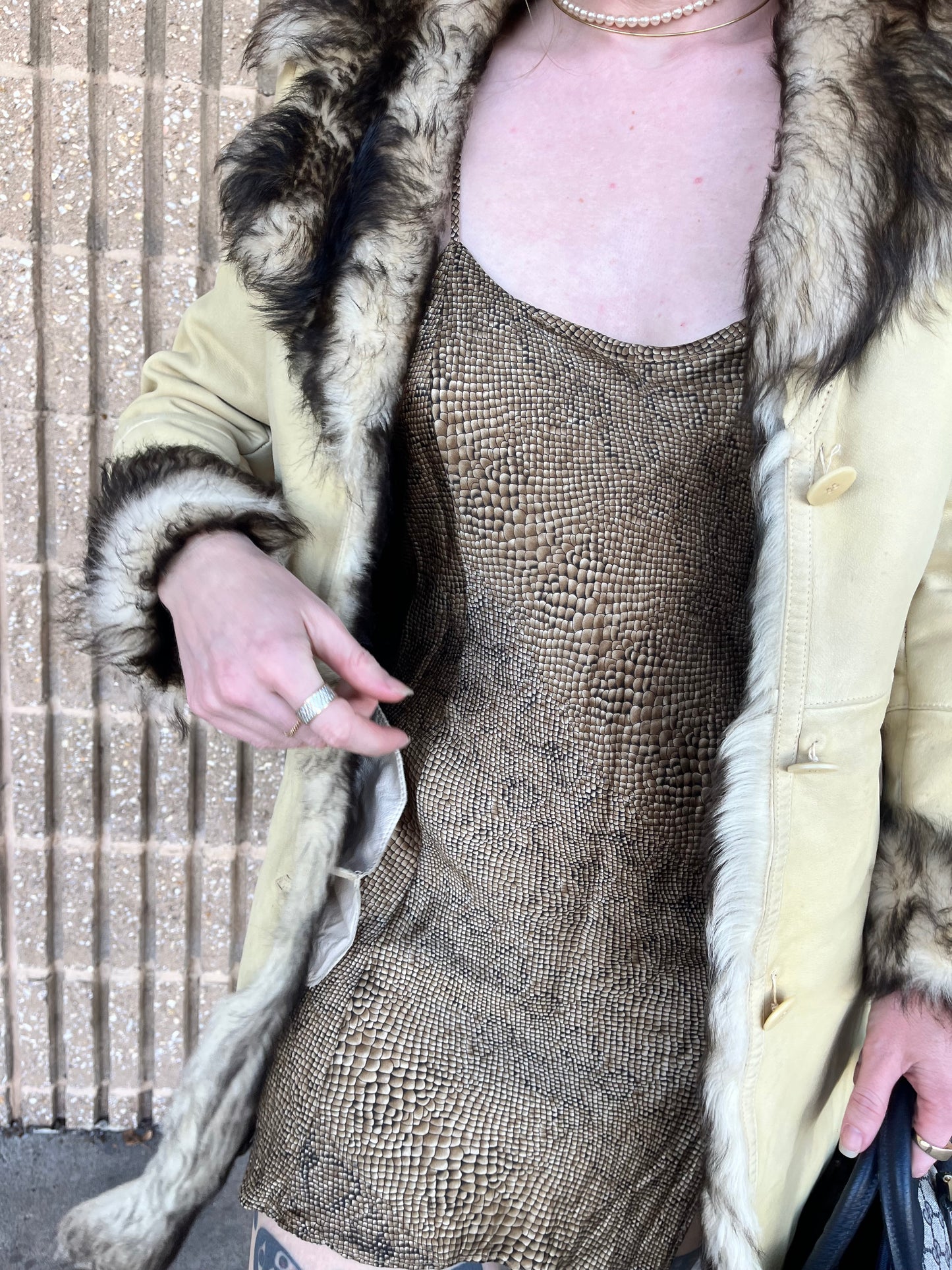 Vintage Suede and Shearling Coat