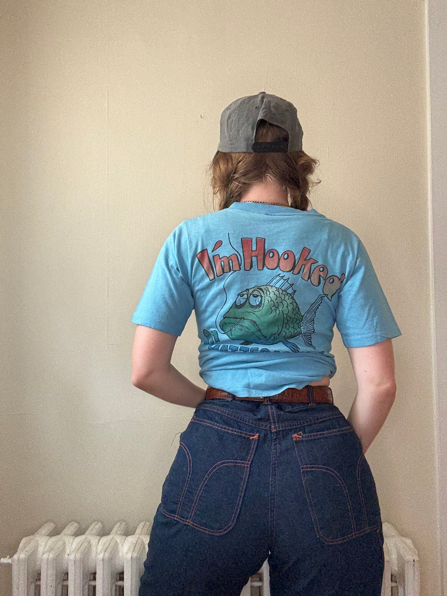 1970s Tackle Shop Fishing Pocket Tee S