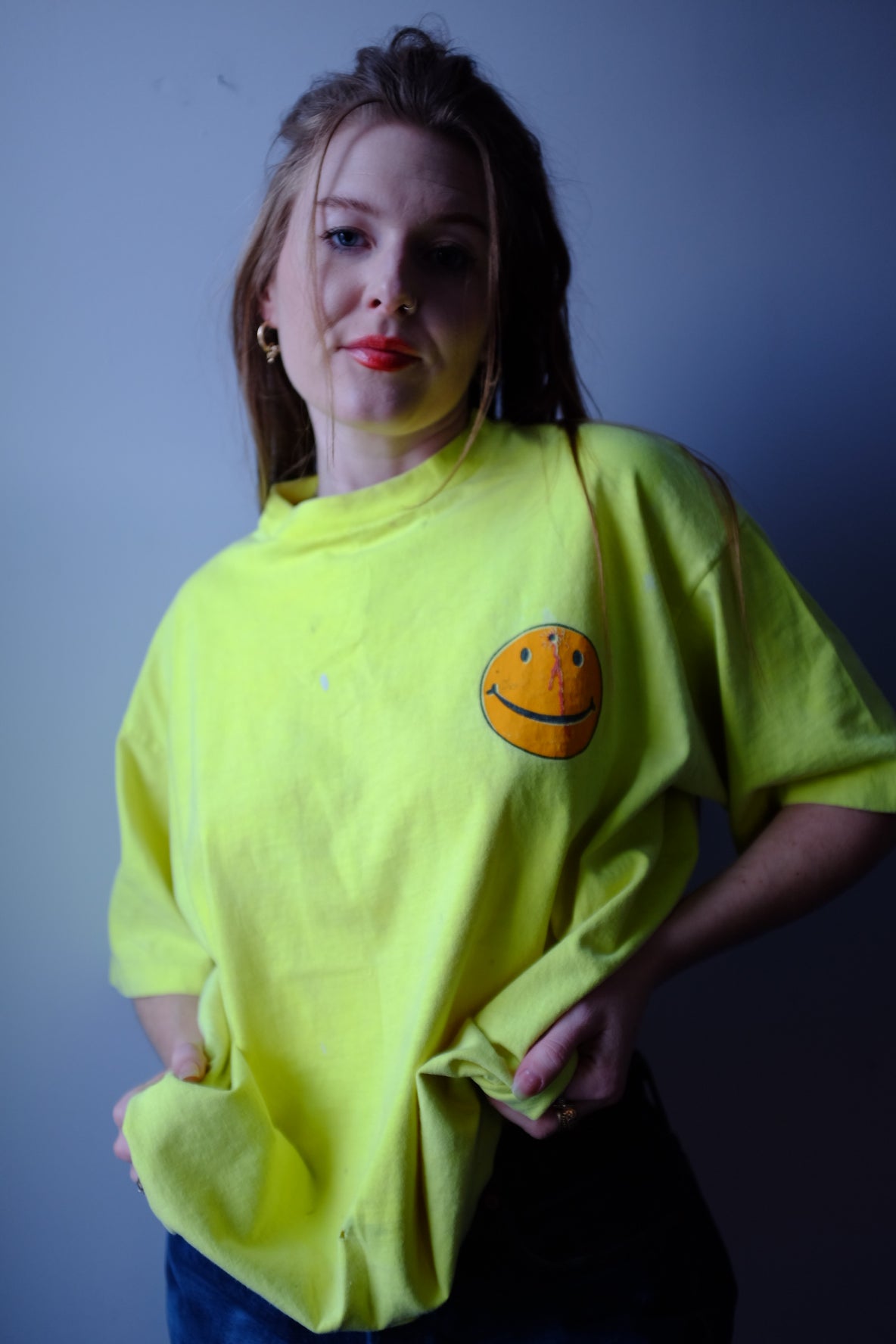 1990s Smiley T Shirt L