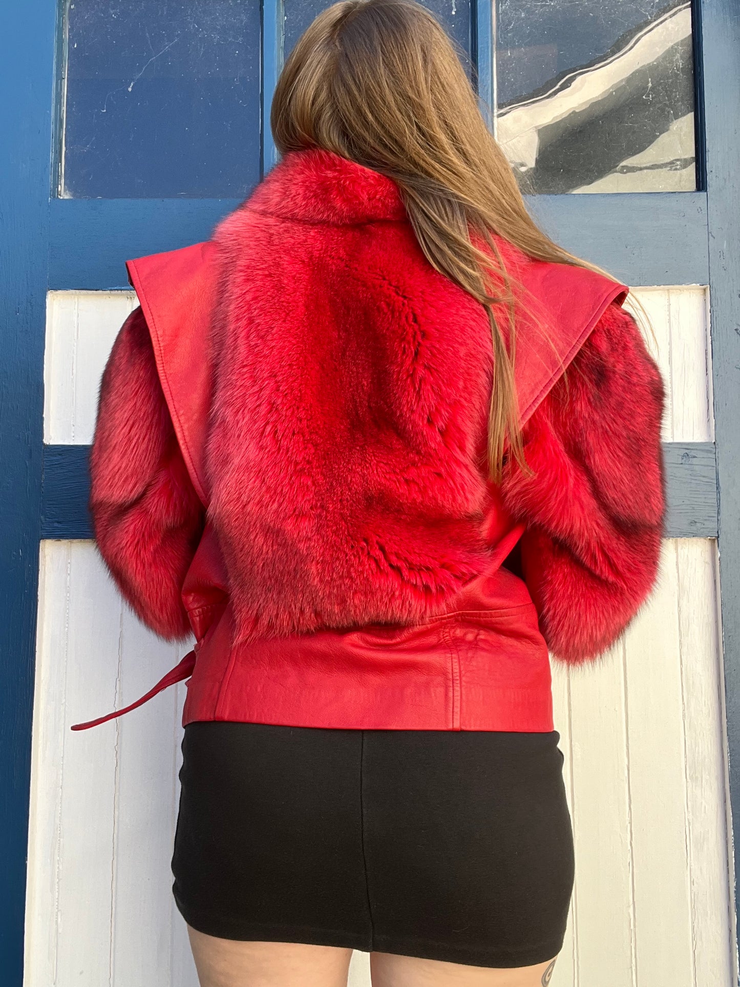 1980s Fox Fur & Leather Jacket