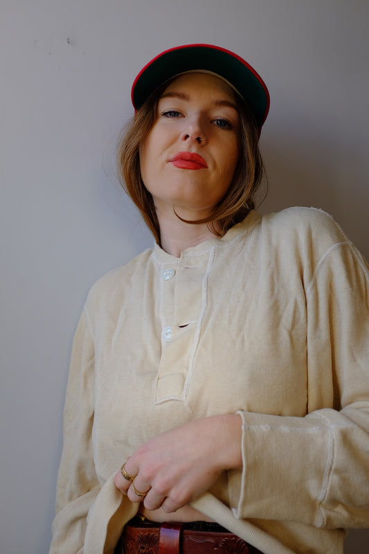 Vintage 1950s Wool Henley