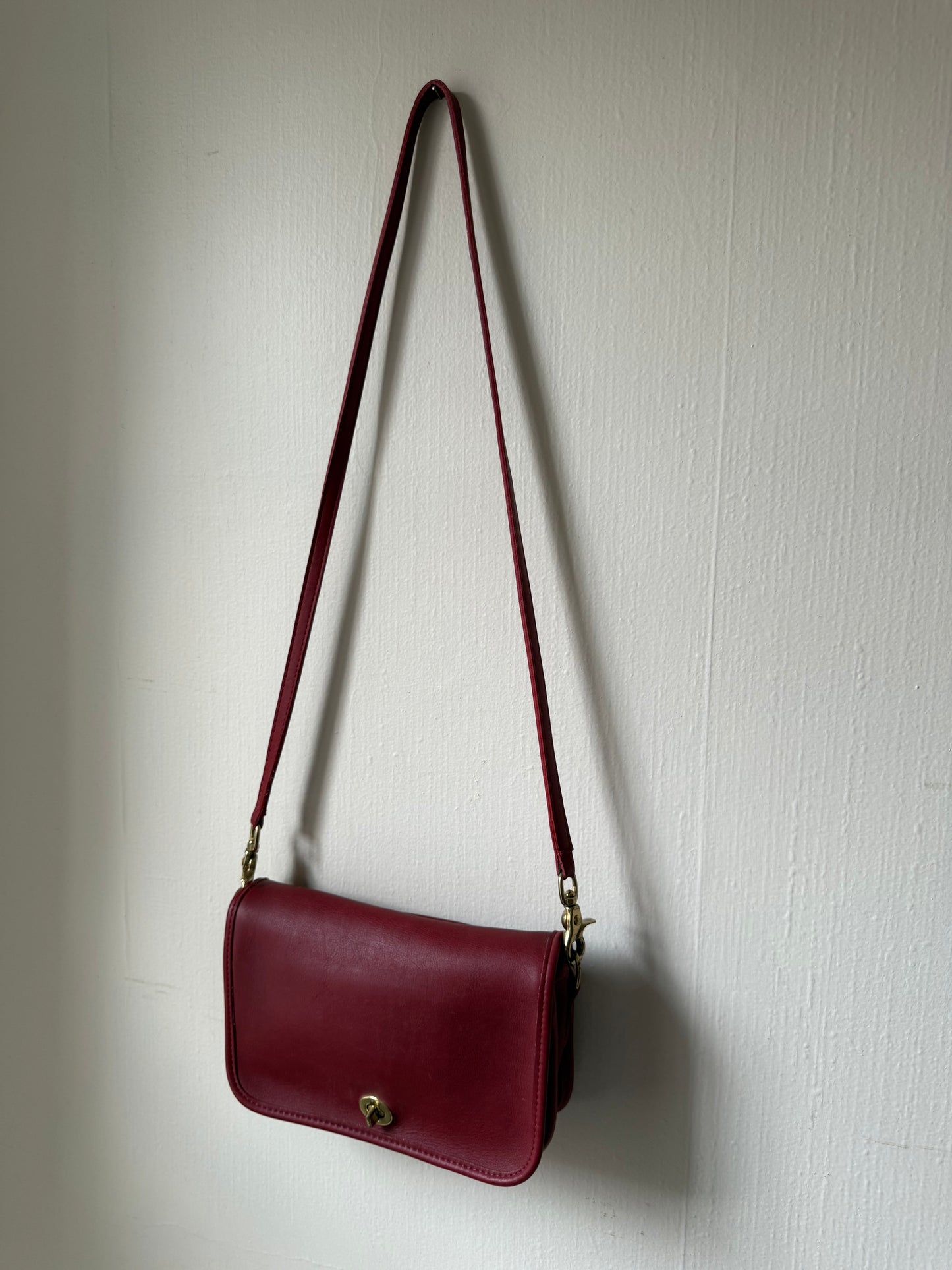 Made in USA Red Convertible Clutch Coach Bag
