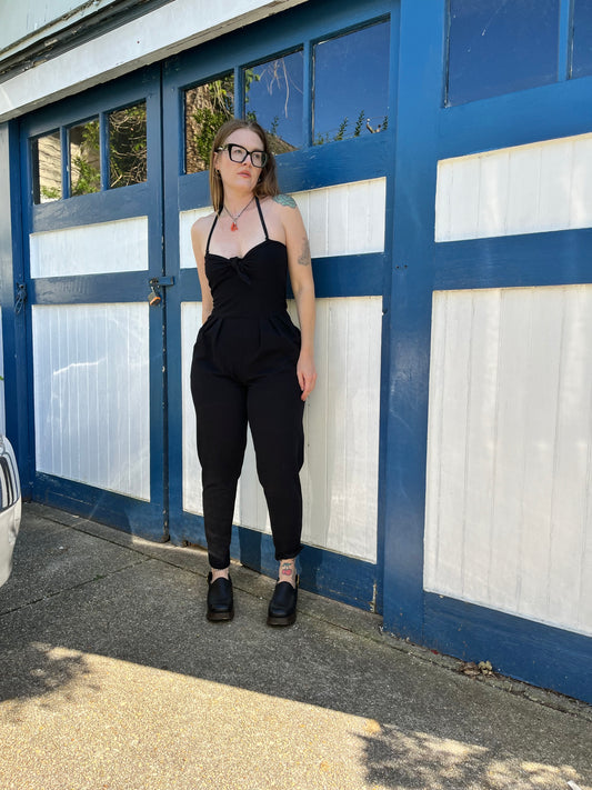 Vintage 1980s Black Jumpsuit