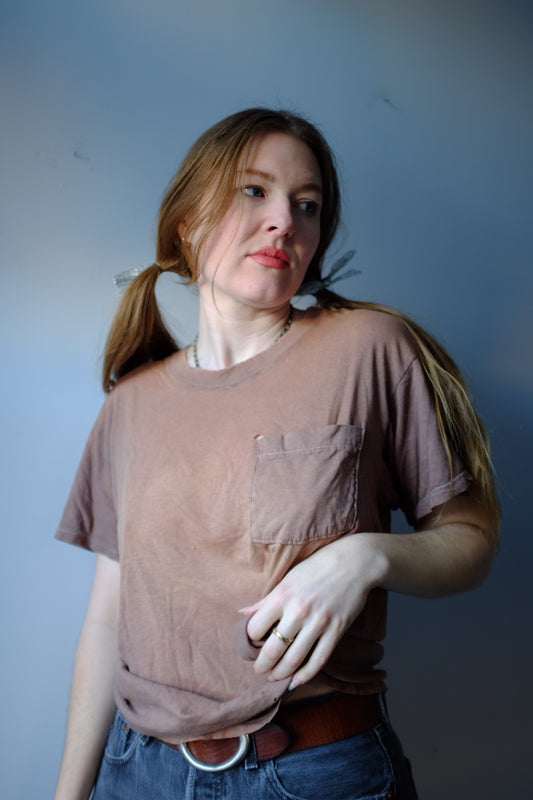 1970s Tan Pocket Tee