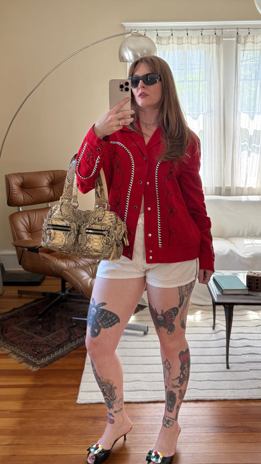 Rodeo Ranchwear Red Western Jacket M/L