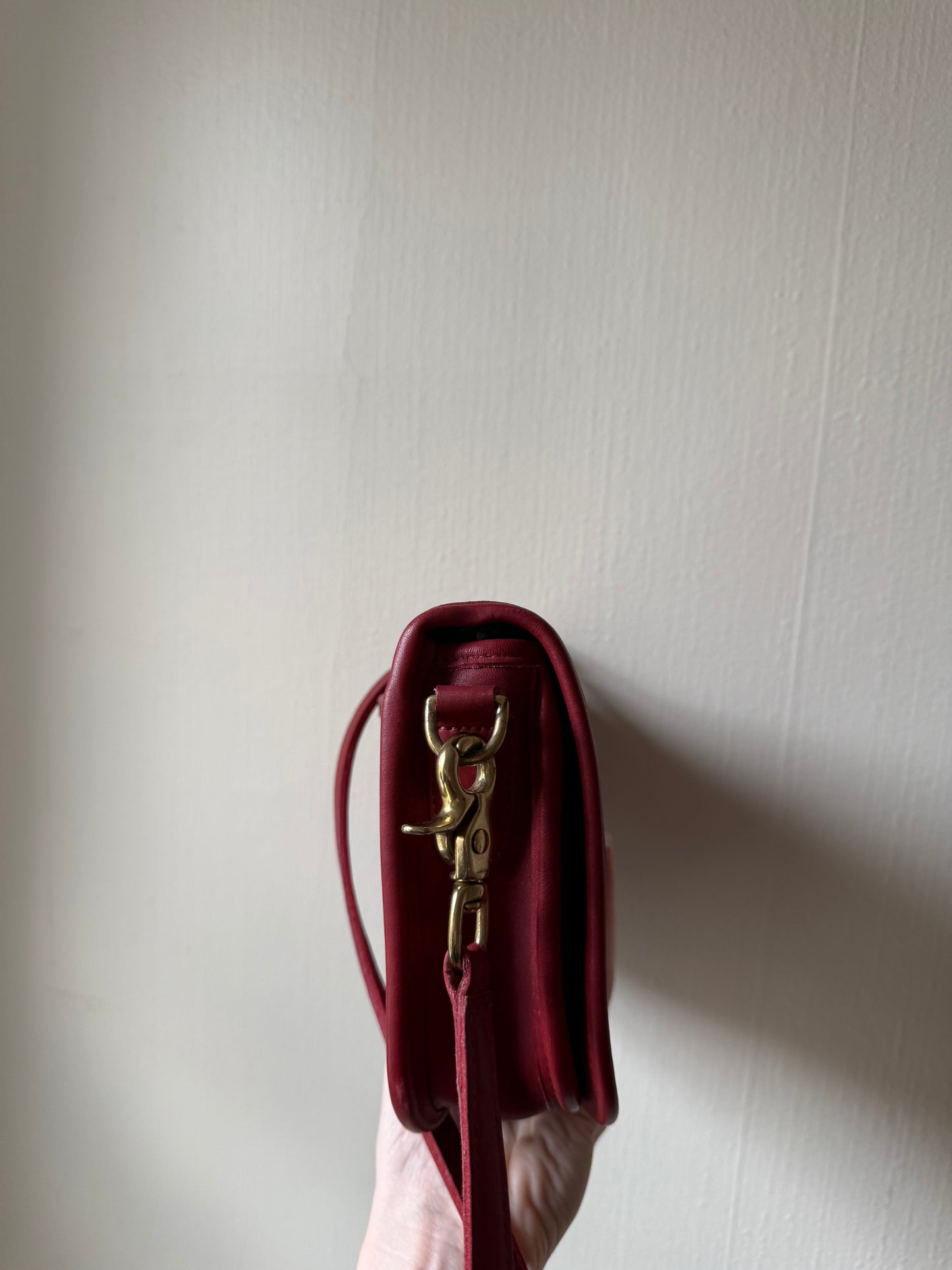 Made in USA Red Convertible Clutch Coach Bag