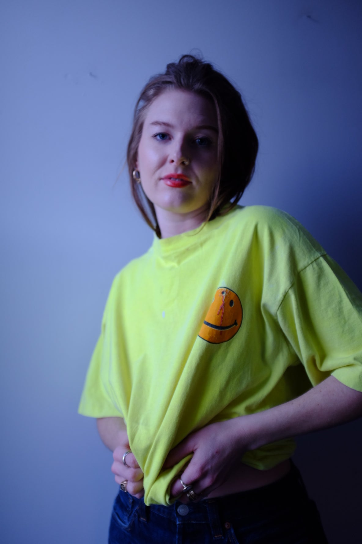 1990s Smiley T Shirt L