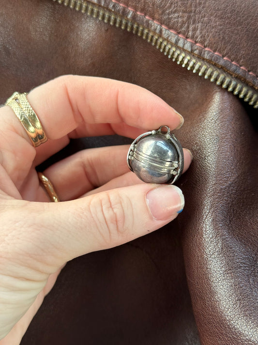Special Lil Puppy Silver Orb Locket