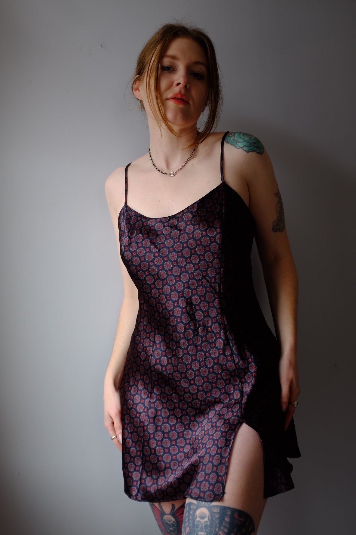 1980’s All Over Print Slip Dress M