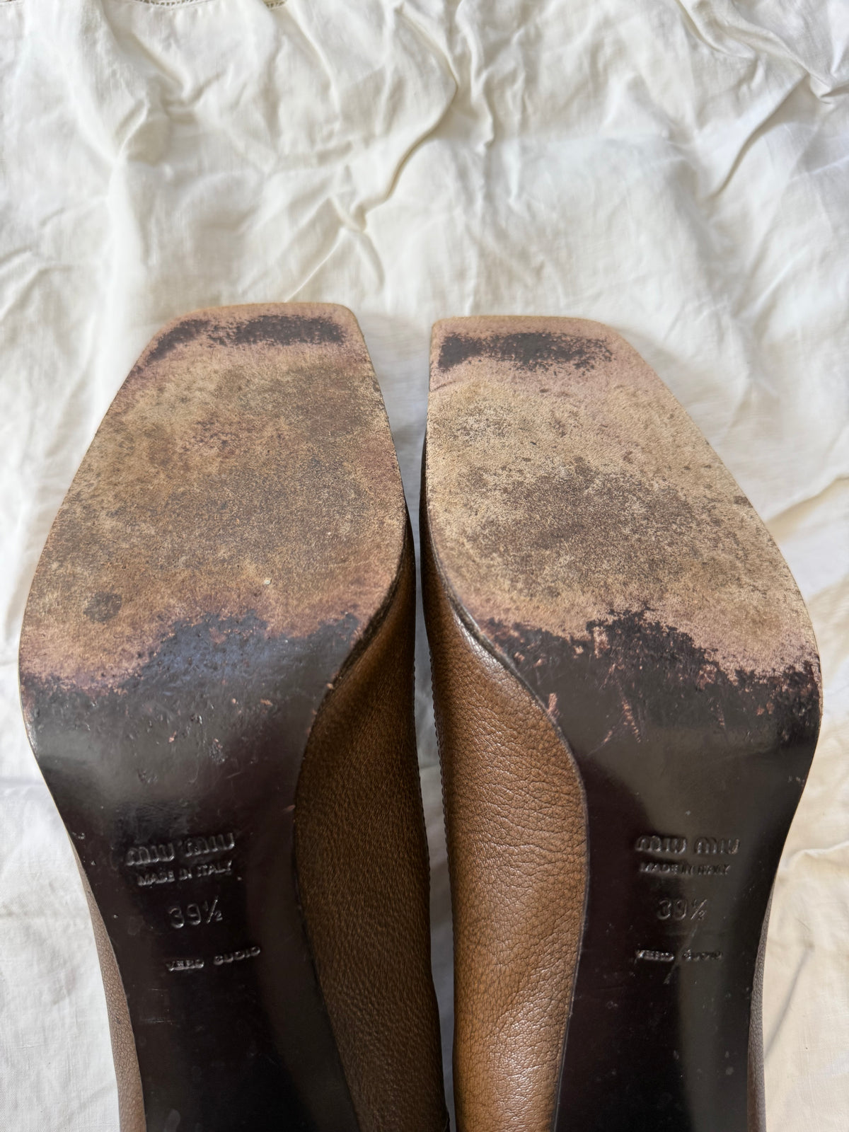 Vintage Leather Lace Up Miu Miu Pumps 39.5