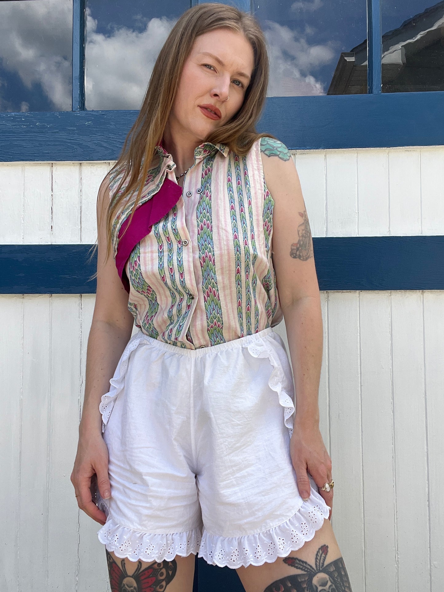 Vintage 1980s Short Sleeve Pink Western Wear Top