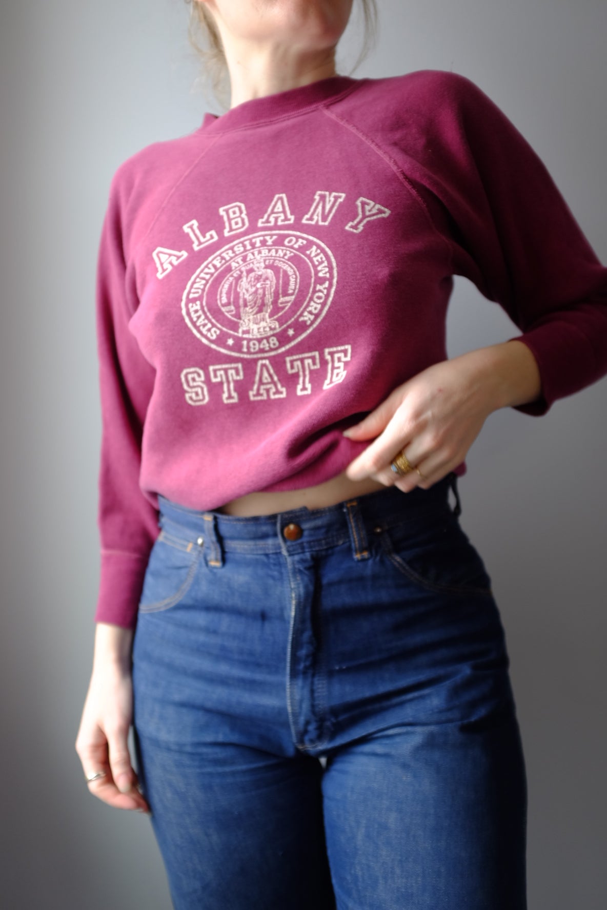 1970s Albany State Crew Neck S