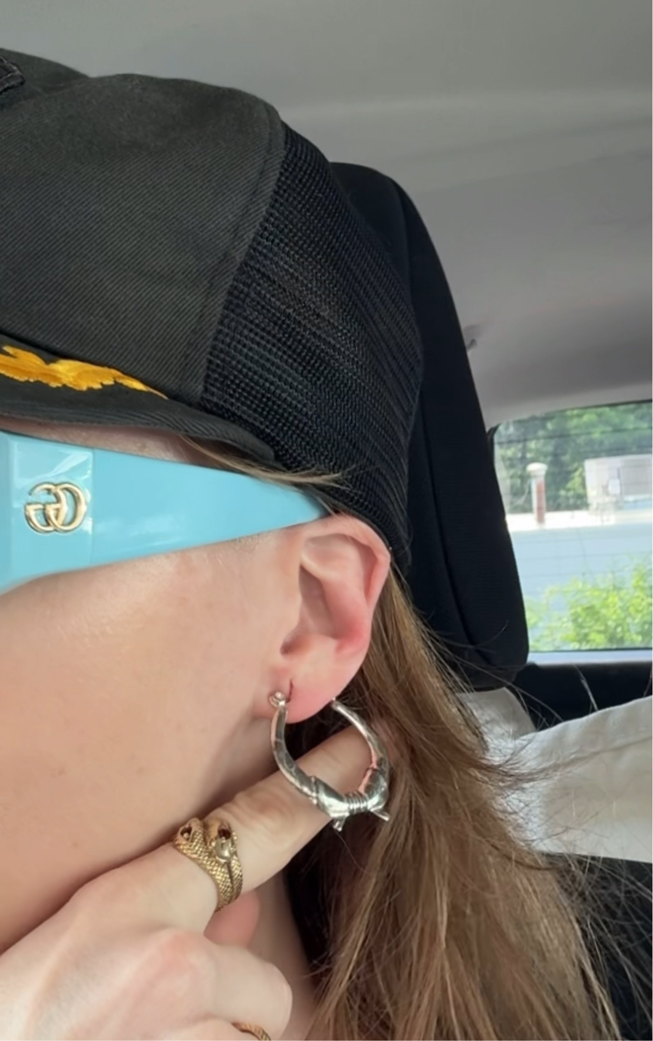 Silver Hoops with Bow