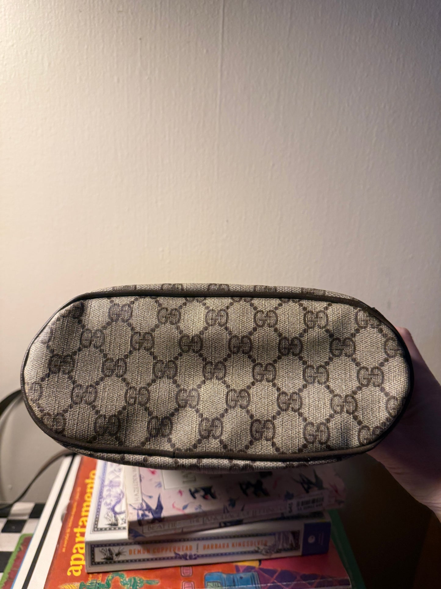 1980s Gucci GG Shoulder Bag